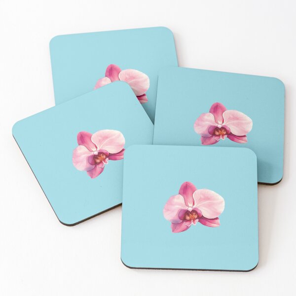 Item preview, Pink Orchid on Blue Tropical Aesthetic designed and sold by Islabonita..