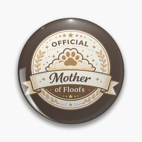 Item preview, Official Mother of Floofs Cute Pet Mom Dog Cat Lover Badge T-Shirt designed and sold by warlistop.