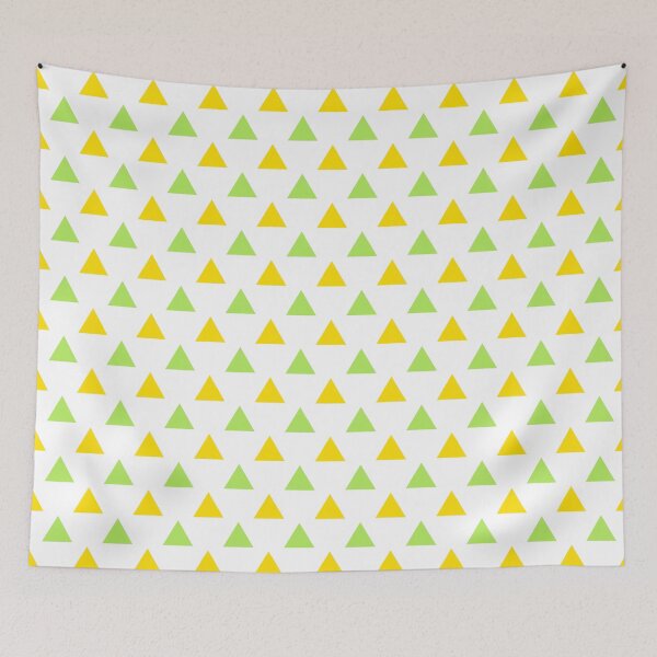 Item preview, Golden yellow, inchworm & white triangles designed and sold by Mint + Midnight.