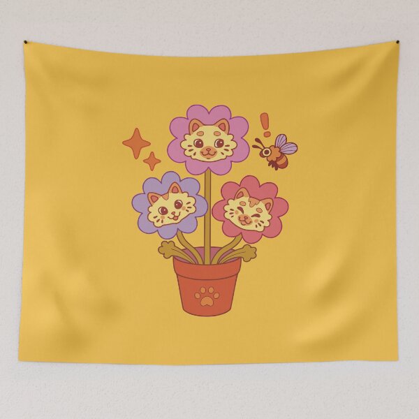 Item preview, Cat flower designed and sold by Erika Vaigel Creations.