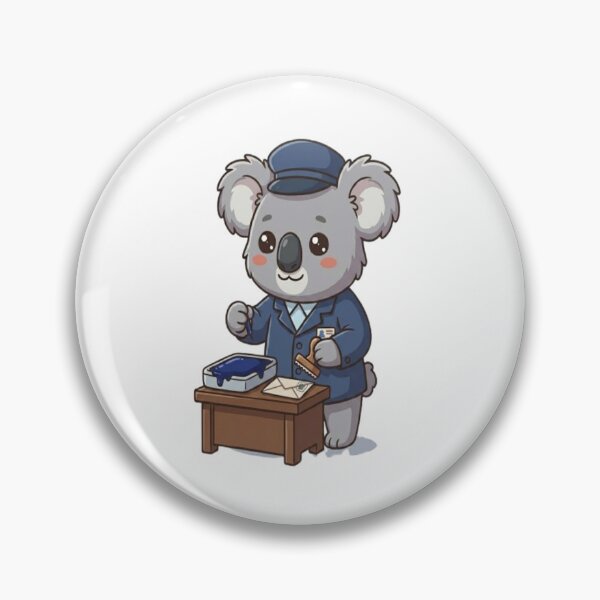 Item preview, Cute Postman Koala Stamping Mail designed and sold by Ella_Sketch.