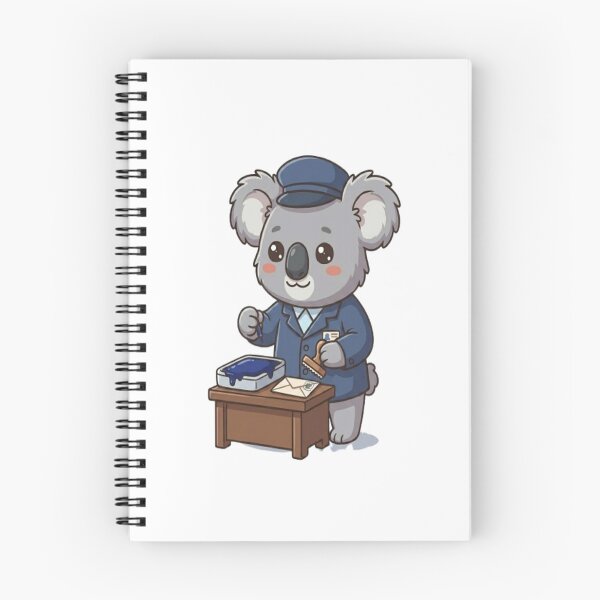 Item preview, Cute Postman Koala Stamping Mail designed and sold by Ella_Sketch.