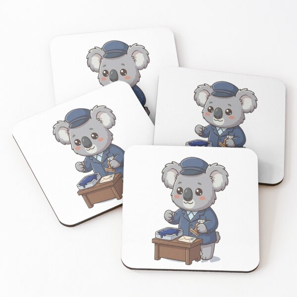 Item preview, Cute Postman Koala Stamping Mail designed and sold by Ella_Sketch.