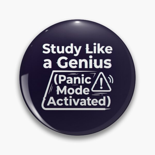 Item preview, Study Like a Genius Panic Mode Activated Glitch Art designed and sold by Amr Darwish Graphic designer.