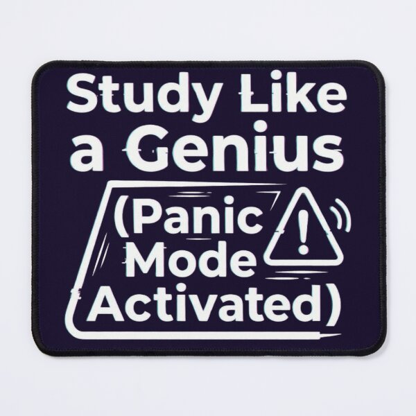 Item preview, Study Like a Genius Panic Mode Activated Glitch Art designed and sold by Amr Darwish Graphic designer.