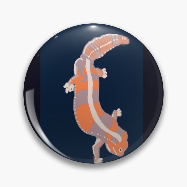 Item preview, Colorful Orange Lizard (Vertical) in Navy Blue Background designed and sold by Designs by Sara Felton.