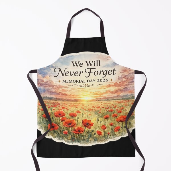 Item preview, We Will Never Forget Memorial Day 2026 – Watercolor Poppy Field Sunset Art | Patriotic Gift designed and sold by irfanshikh.