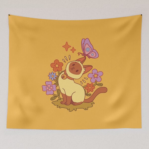 Item preview, Siamese kitten & butterfly designed and sold by Erika Vaigel Creations.
