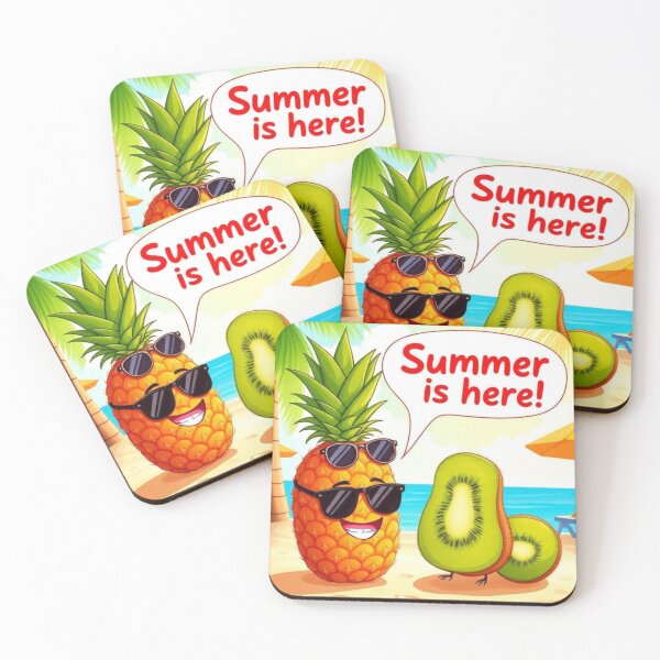Item preview, Summer is Here – Pineapple & Kiwi Vibes designed and sold by Fruit Mood.