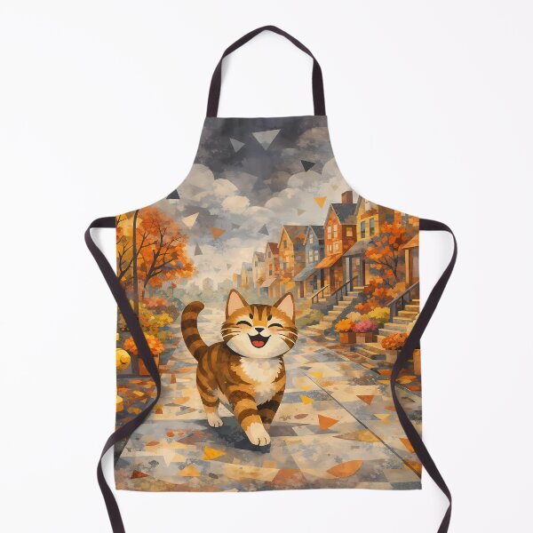 Item preview, Happy Cat Strolling in Autumn designed and sold by cuprum.