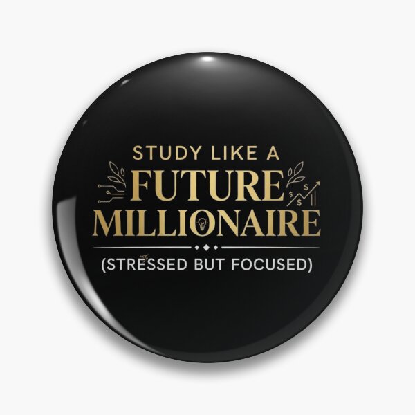 Item preview, Study Like a Future Millionaire Stressed but Focused Gold designed and sold by Amr Darwish Graphic designer.