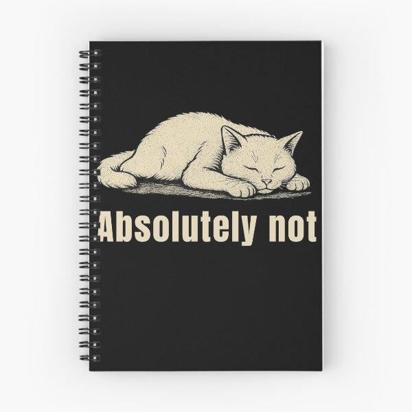 Item preview, Absolutely Not Lazy Cat Funny Sarcastic T-Shirt designed and sold by Negisandeep studio.