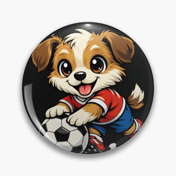 Item preview, Cute Puppy Soccer Player Cartoon Dog designed and sold by Tsugraf Designs.