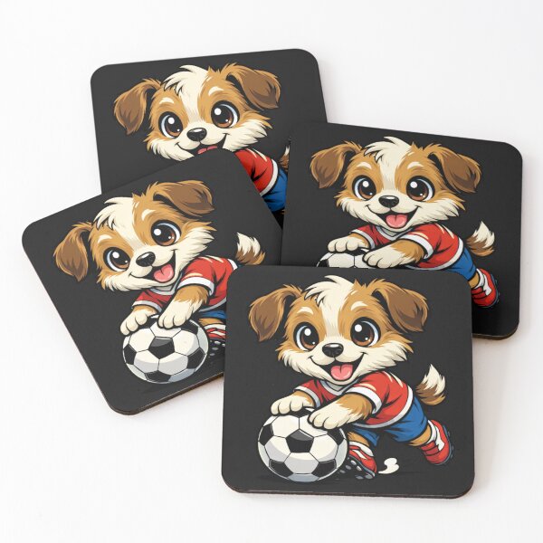 Item preview, Cute Puppy Soccer Player Cartoon Dog designed and sold by Tsugraf Designs.