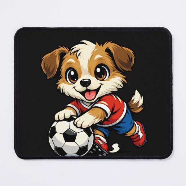 Item preview, Cute Puppy Soccer Player Cartoon Dog designed and sold by Tsugraf Designs.