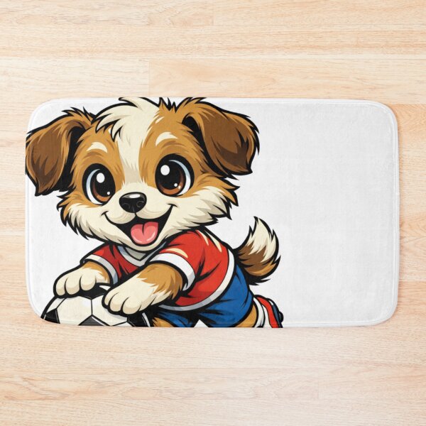 Item preview, Cute Puppy Soccer Player Cartoon Dog designed and sold by Tsugraf Designs.
