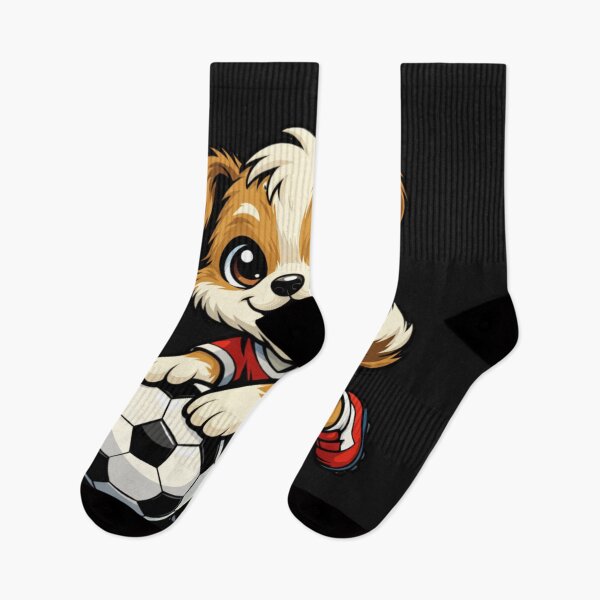 Item preview, Cute Puppy Soccer Player Cartoon Dog designed and sold by Tsugraf Designs.