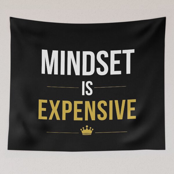 Item preview, Mindset Is Expensive Luxury Quote Minimal Gold Typography Streetwear Design designed and sold by Uvclick.