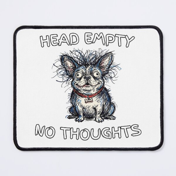 Item preview, Head Empty No Thoughts Funny Dog Meme designed and sold by Joruproyect.