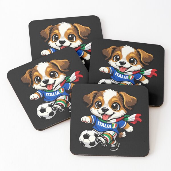 Item preview, Cute Dog Italia Soccer Fan Puppy Football designed and sold by Tsugraf Designs.