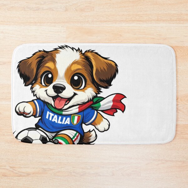 Item preview, Cute Dog Italia Soccer Fan Puppy Football designed and sold by Tsugraf Designs.