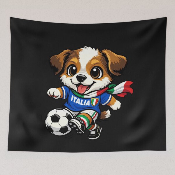 Item preview, Cute Dog Italia Soccer Fan Puppy Football designed and sold by Tsugraf Designs.