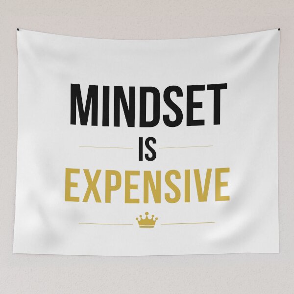 Item preview, Mindset Is Expensive Luxury Quote Minimal Gold Typography Streetwear Design designed and sold by Uvclick.