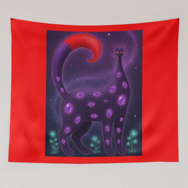 Item preview, Mystical Jeweled Cosmic Cat designed and sold by ZunZunArt.