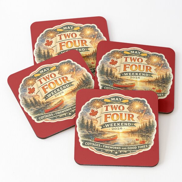 Item preview, May Two Four Weekend 2026 Cottages Fireworks Good Times – Retro Canadian Summer Art | Victoria Day Gift designed and sold by irfanshikh.