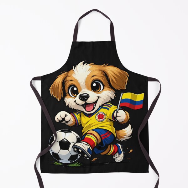 Item preview, Adorable Colombian Soccer Dog Puppy Footballer designed and sold by Tsugraf Designs.