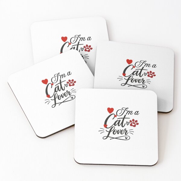 Item preview, Cat Lover – Cute Cat Design with Hearts and Paw designed and sold by Sarah'sCreativeLab.