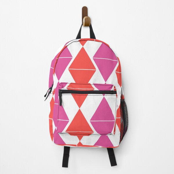 Item preview, Raspberry pink, tart orange & white diamonds designed and sold by Mint + Midnight.