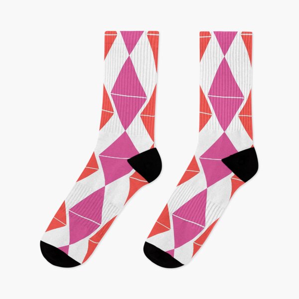 Item preview, Raspberry pink, tart orange & white diamonds designed and sold by Mint + Midnight.
