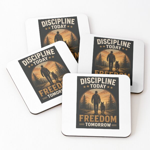 Item preview, Discipline Today Freedom Tomorrow Dog Walking Motivational Shirt designed and sold by PoojaArtLab.