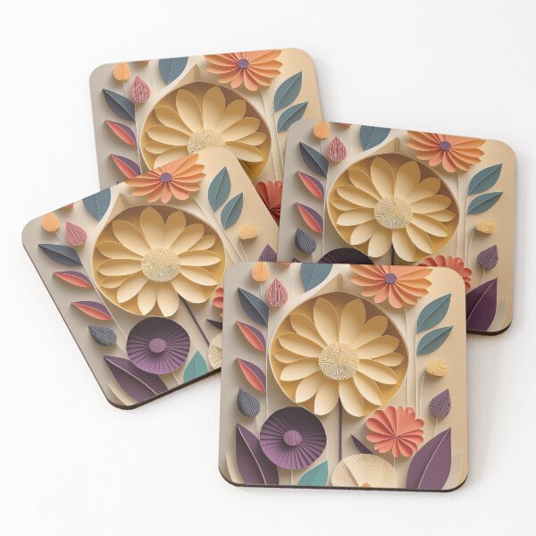 Item preview, Papercut Garden Pastel Colors designed and sold by Becky-Poppins.