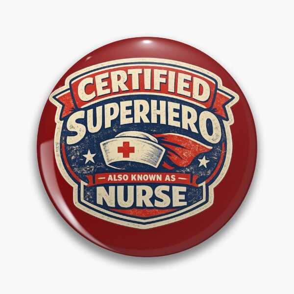 Item preview, Certified Superhero Also Known As Nurse – Funny Vintage Badge Design | Nurses Week Gift 2026 designed and sold by irfanshikh.