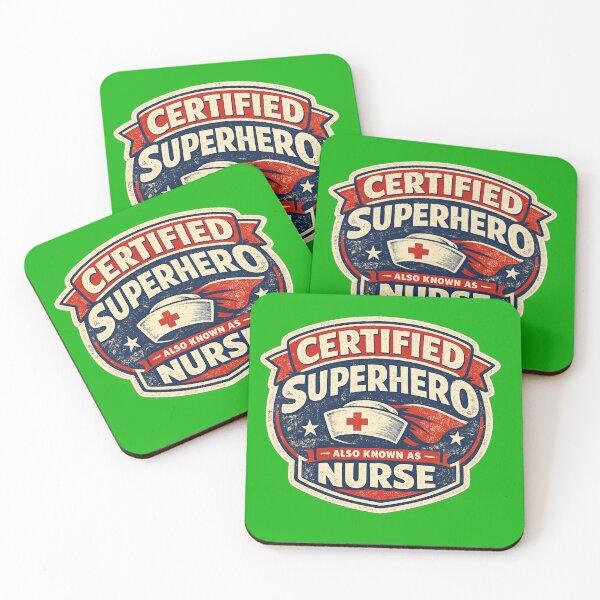 Item preview, Certified Superhero Also Known As Nurse – Funny Vintage Badge Design | Nurses Week Gift 2026 designed and sold by irfanshikh.