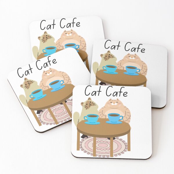 Item preview, Cat Cafe, Cats At A Cafe designed and sold by HoppingCreation.