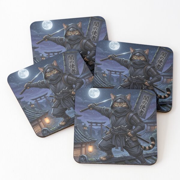 Item preview, Emissary of Shadows: Cat Shinobi on the Rooftop designed and sold by VibranPalette.