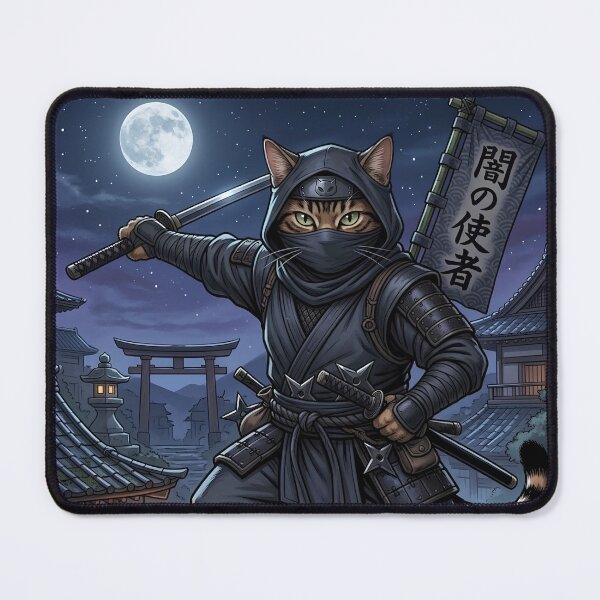 Item preview, Emissary of Shadows: Cat Shinobi on the Rooftop designed and sold by VibranPalette.