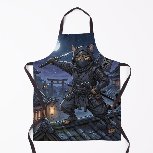 Item preview, Emissary of Shadows: Cat Shinobi on the Rooftop designed and sold by VibranPalette.