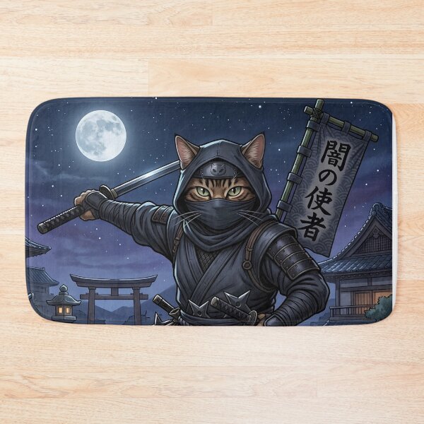 Item preview, Emissary of Shadows: Cat Shinobi on the Rooftop designed and sold by VibranPalette.