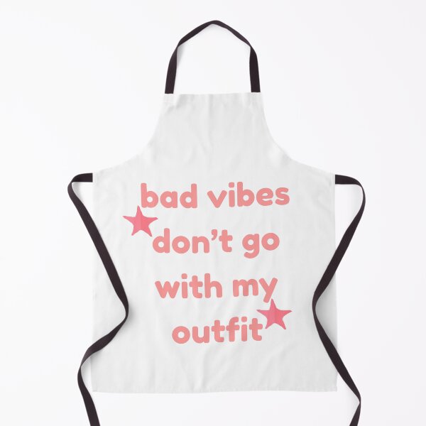 Item preview, Bad Vibes Don't Go With My Outfit Pink Quote designed and sold by VibeoCanvasShop.
