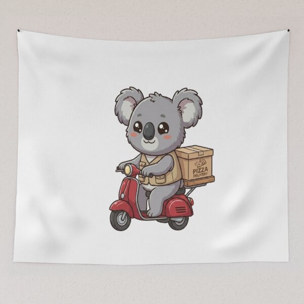 Item preview, Cute Pizza Delivery Koala designed and sold by Ella_Sketch.