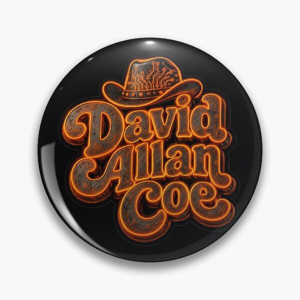 Item preview, Outlaw Country David Allan Coe Cyber Text Sticker designed and sold by ArpitDev.