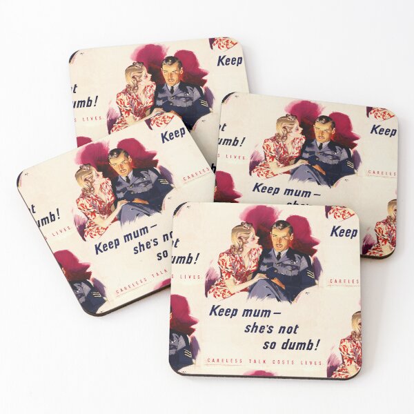 Item preview, Vintage WWII Propaganda Poster | Keep Mum She's Not So Dumb | British Wartime Art | Romantic & Intriguing Design designed and sold by artofuniverse.