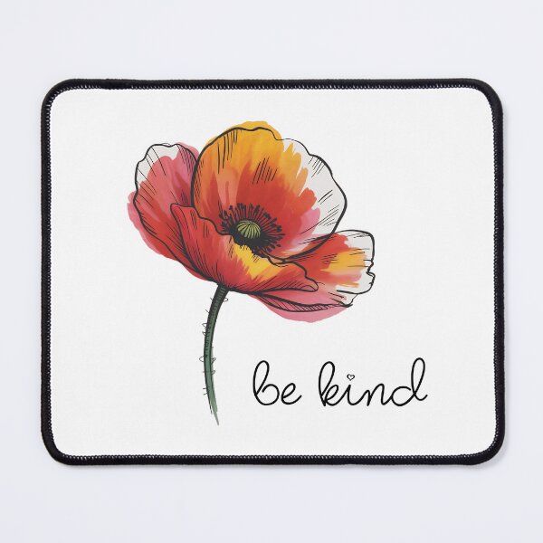 Item preview, Be Kind - Red Poppy Flower Aesthetic Nature Art Design designed and sold by ArcticFoxStudio.