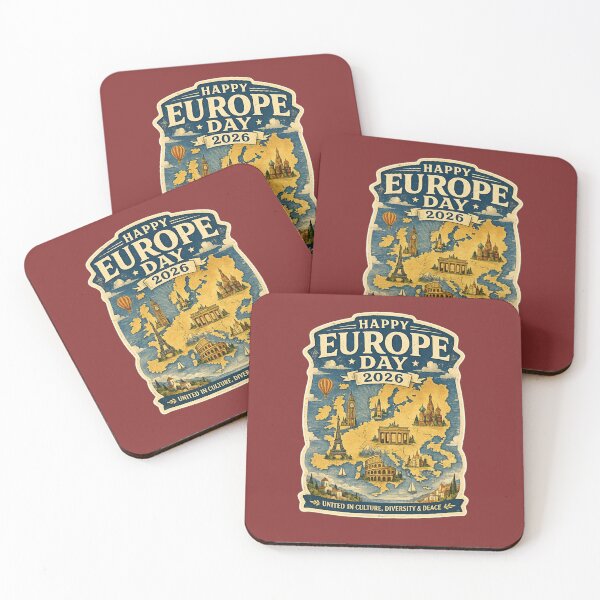 Item preview, Happy Europe Day 2026 Vintage Travel Poster – European Landmarks Art | Europe Pride Gift designed and sold by irfanshikh.