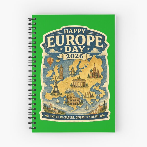 Item preview, Happy Europe Day 2026 Vintage Travel Poster – European Landmarks Art | Europe Pride Gift designed and sold by irfanshikh.
