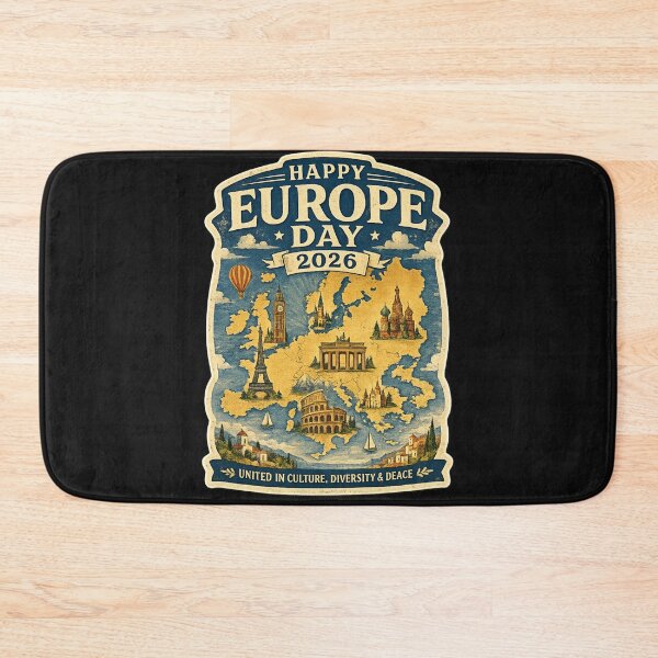 Item preview, Happy Europe Day 2026 Vintage Travel Poster – European Landmarks Art | Europe Pride Gift designed and sold by irfanshikh.